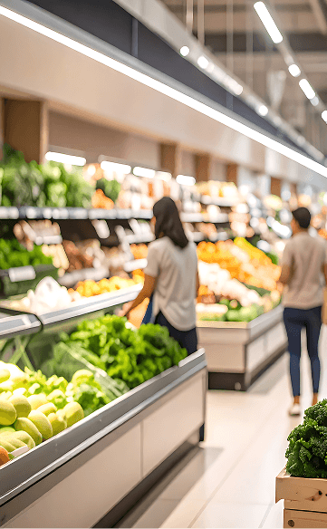 Grocery produce aisle